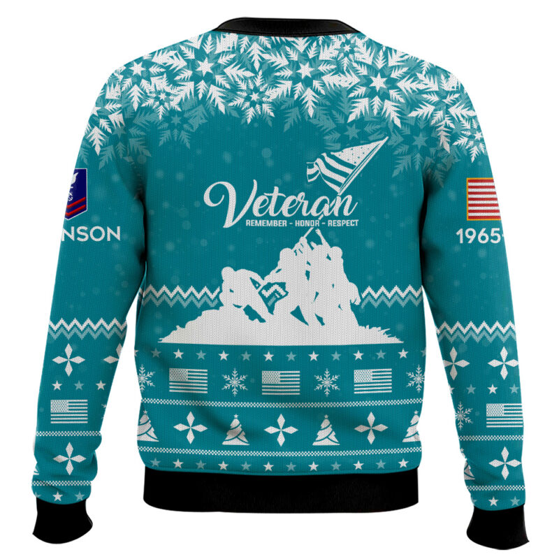 Hooktab US Coast Guard Remember-Honor-Respect - Custom Name, Rank And Years Of Service Ugly Sweater Hooktab US Coast Guard Remember-Honor-Respect - Custom Name, Rank And Years Of Service Ugly Sweater