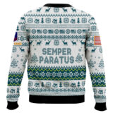 Hooktab US Coast Guard Semper Paratus - Custom Name And Rank Ugly Sweater
