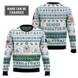 Hooktab US Coast Guard Semper Paratus - Custom Name And Rank Ugly Sweater