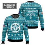 Hooktab US Coast Guard Thank My Brothers And Sisters That Never Came Back - Custom Name And Rank Ugly Sweater