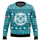 Hooktab US Coast Guard Thank My Brothers And Sisters That Never Came Back - Custom Name And Rank Ugly Sweater