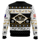Hooktab US Coast Guard Veterans - Custom Name, Rank And Years Of Service Ugly Sweater