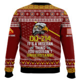 Hooktab US Marine Corps DD-214 It's A Veteran Thing You Wouldn't Understand - Custom Name And Rank Ugly Sweater