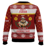 Hooktab US Marine Corps Don't Judge What You Don't Understand - Custom Name And Rank Ugly Sweater