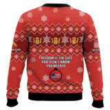 Hooktab US Marine Corps Freedom Is The Gift You Didn't Know You Needed - Custom Name And Rank Ugly Sweater
