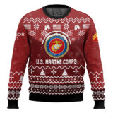 Hooktab US Marine Corps I Served My Country - Custom Name, Rank And Years Of Service Ugly Sweater