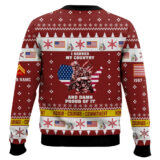 Hooktab US Marine Corps I Served My Country And Damn Proud Of It - Custom Name, Rank And Years Of Service Ugly Sweater