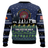 Hooktab US Marine Corps I Walked The Walk - Custom Name And Rank Ugly Sweater