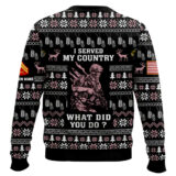 Hooktab US Marine Corps Liberty Eagle I Served My Country - Custom Name And Rank Ugly Sweater