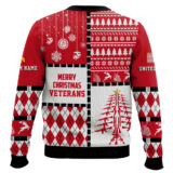Hooktab US Marine Corps Merry Christmas Veteran - Custom Name And Rank Ugly Sweater