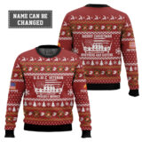 Hooktab US Marine Corps Merry Xmas Brothers And Sisters - Custom Name And Rank Ugly Sweater