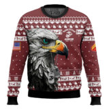 Hooktab US Marine Corps Nobody Gives Me This Title I Earned It - Custom Name, Rank And Years Of Service Ugly Sweater