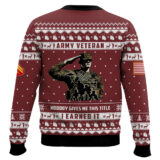 Hooktab US Marine Corps Nobody Gives Me This Title I Earned It - Custom Name, Rank And Years Of Service Ugly Sweater