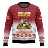 Hooktab US Marine Corps One More Beer For The Veteran Here - Custom Name And Rank Ugly Sweater