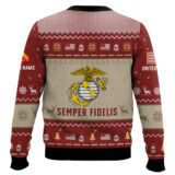 Hooktab US Marine Corps Proud Motto - Custom Name, Rank And Years Of Service Ugly Sweater