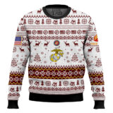 Hooktab US Marine Corps Semper Fidelis - Custom Name And Rank Ugly Sweater