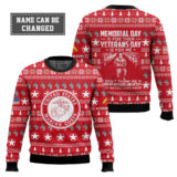 Hooktab US Marine Corps Thank My Brothers And Sisters That Never Came Back - Custom Name And Rank Ugly Sweater