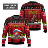 Hooktab US Marine Corps Thank You God - Custom Name And Rank Ugly Sweater