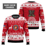 Hooktab US Marine Corps This Christmas R.E.D - Custom Name And Rank Ugly Sweater