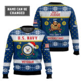 Hooktab US Navy Don't Judge What You Don't Understand - Custom Name And Rank Ugly Sweater