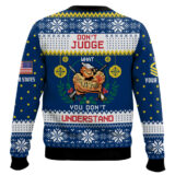 Hooktab US Navy Don't Judge What You Don't Understand - Custom Name And Rank Ugly Sweater