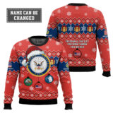 Hooktab US Navy Freedom Is The Gift You Didn't Know You Needed - Custom Name And Rank Ugly Sweater