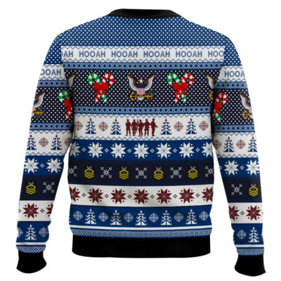 Hooktab US Navy Hooah! – Custom Name Ugly Sweater