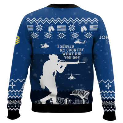 Hooktab US Navy I Served My Country – Custom Name, Rank And Years Of Servicce Ugly Sweater