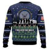 Hooktab US Navy I Walked The Walk - Custom Name And Rank Ugly Sweater