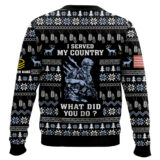 Hooktab US Navy Liberty Eagle I Served My Country - Custom Name And Rank Ugly Sweater