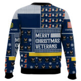 Hooktab US Navy Merry Christmas Veterans - Custom Name And Rank Ugly Sweater