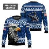 Hooktab US Navy Nobody Gives Me This Title I Earned It - Custom Name, Rank And Years Of Service Ugly Sweater