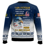 Hooktab US Navy One More Beer For The Veteran Here - Custom Name And Rank Ugly Sweater