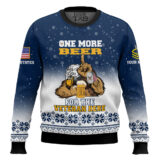 Hooktab US Navy One More Beer For The Veteran Here - Custom Name And Rank Ugly Sweater