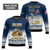 Hooktab US Navy One More Beer For The Veteran Here - Custom Name And Rank Ugly Sweater