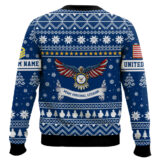 Hooktab US Navy Proud Veteran - Custom Name And Rank Ugly Sweater