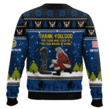 Hooktab US Navy Thank You God - Custom Name And Rank Ugly Sweater