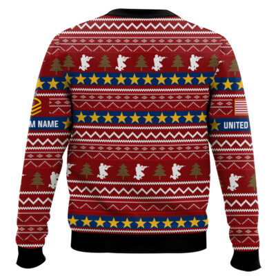 Hooktab US Navy This Is My Pride Flag – Custom Name And Rank Ugly Sweater