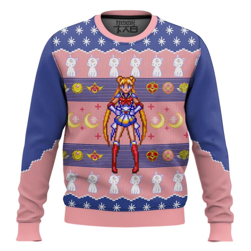Hooktab Usagi Sailor Moon Ugly Christmas Sweater