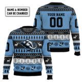 Hooktab Utah Mammoth - Custom Name And Number Ugly Sweater