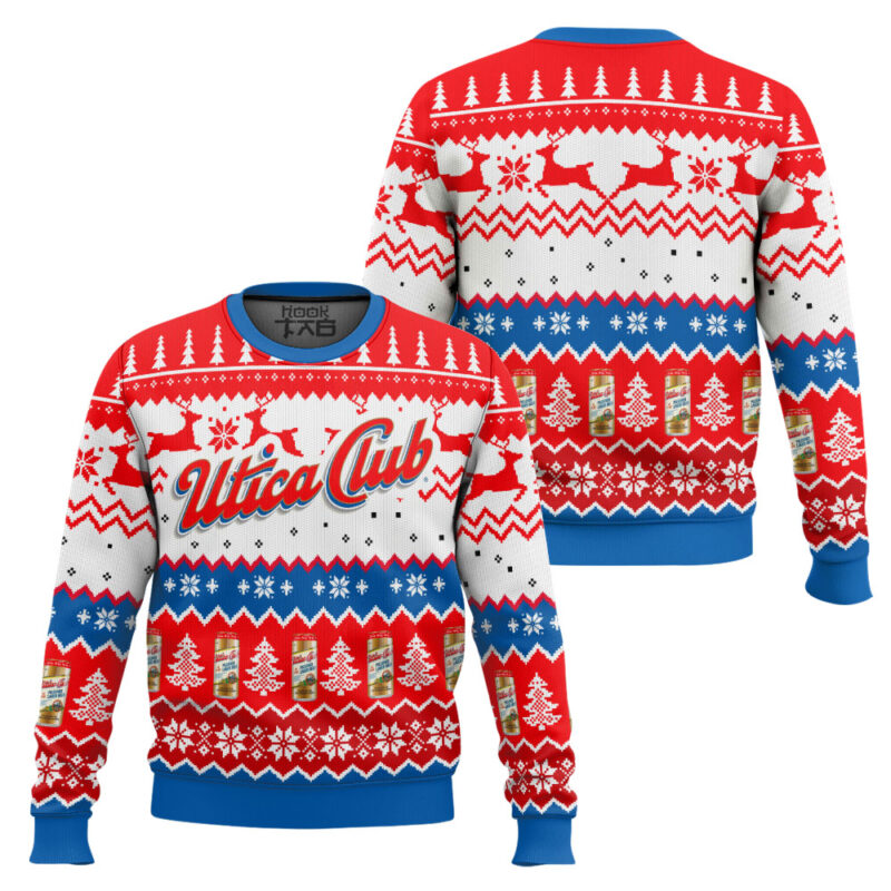 Hooktab Utica Club Ugly Christmas Sweater Hooktab Utica Club Ugly Christmas Sweater