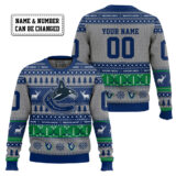 Hooktab Vancouver Canucks - Custom Name And Number Ugly Sweater