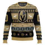 Hooktab Vegas Golden Knights - Custom Name And Number Ugly Sweater