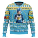 Hooktab Vegeta Fandom Over 9000 Dragon Ball Ugly Christmas Sweater