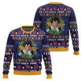 Hooktab Vegeta Tis Over 9000 Dragon Ball Ugly Christmas Sweater