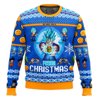 Hooktab Vegito Fusion Christmas Dragon Ball Ugly Christmas Sweater