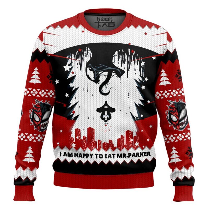 Hooktab Venom X Spiderman Last Dance Ugly Christmas Sweater