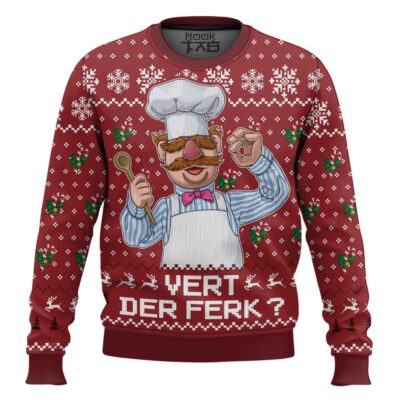 Hooktab Vert Der Ferk The Muppet Show Ugly Christmas Sweater