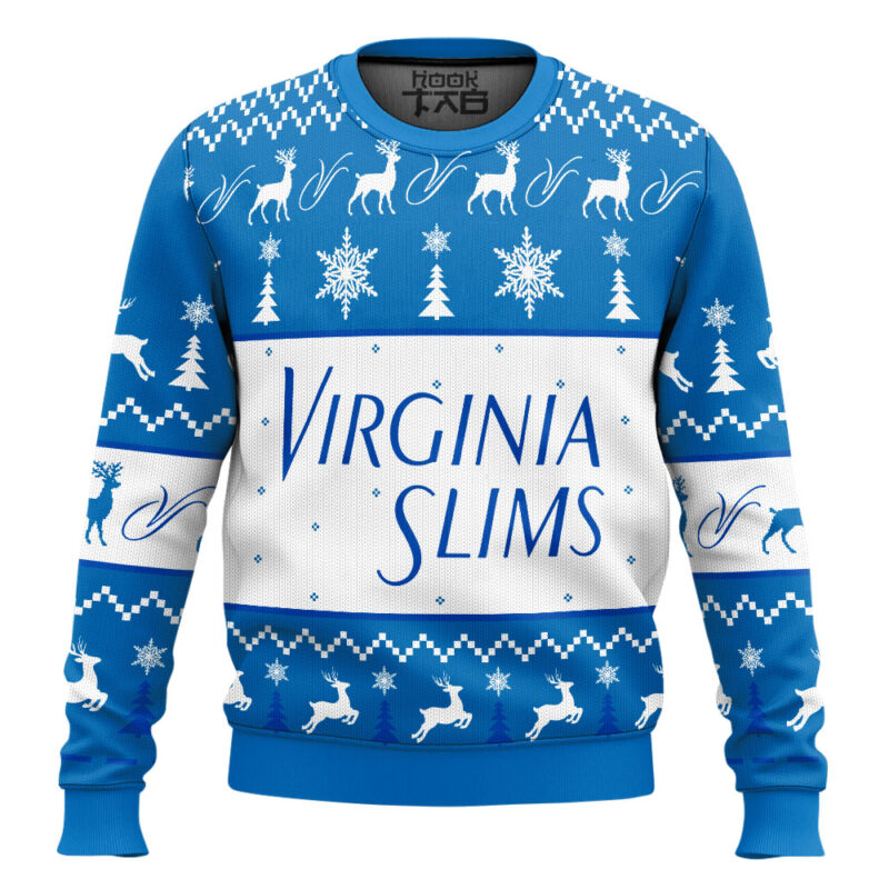 Hooktab Virginia Slims Ugly Christmas Sweater