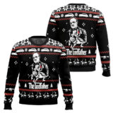 Hooktab Vito Corleone The Godfather Ugly Christmas Sweater